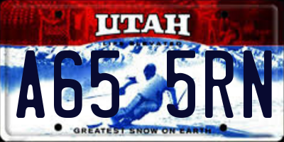 UT license plate A655RN