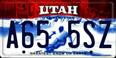 UT license plate A655SZ