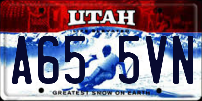 UT license plate A655VN