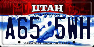 UT license plate A655WH