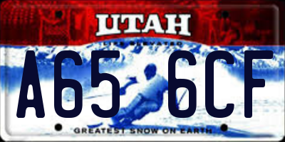UT license plate A656CF
