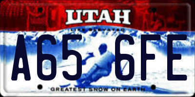 UT license plate A656FE