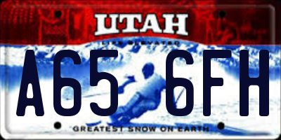 UT license plate A656FH