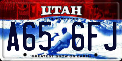 UT license plate A656FJ