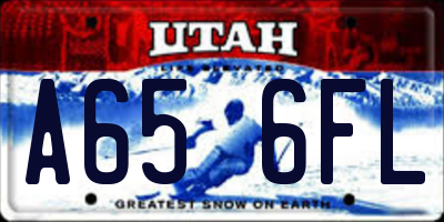 UT license plate A656FL
