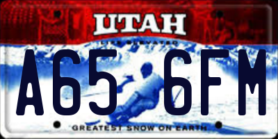 UT license plate A656FM