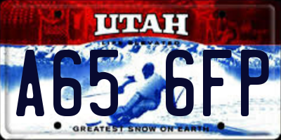 UT license plate A656FP