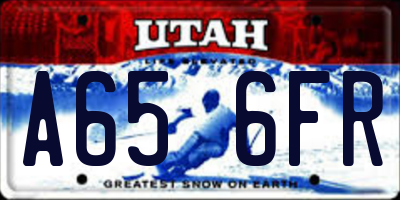 UT license plate A656FR