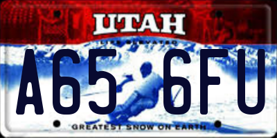 UT license plate A656FU