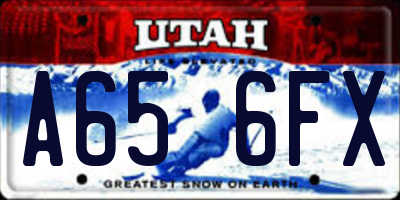 UT license plate A656FX
