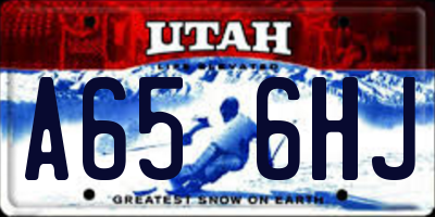 UT license plate A656HJ