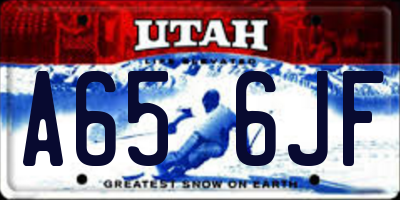UT license plate A656JF