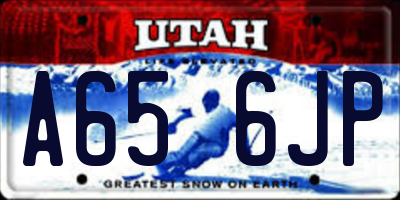 UT license plate A656JP