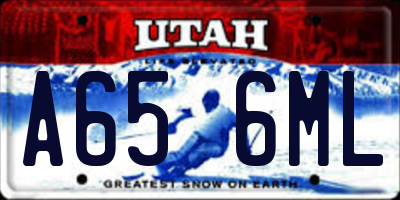UT license plate A656ML