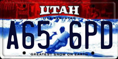 UT license plate A656PD