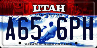 UT license plate A656PH