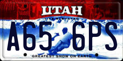 UT license plate A656PS