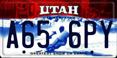UT license plate A656PY
