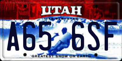 UT license plate A656SF