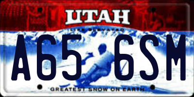 UT license plate A656SM