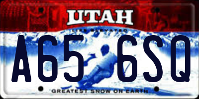 UT license plate A656SQ