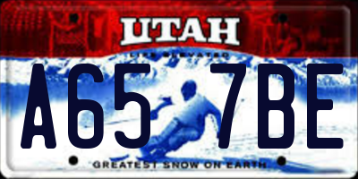 UT license plate A657BE