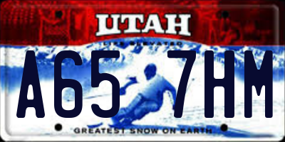 UT license plate A657HM