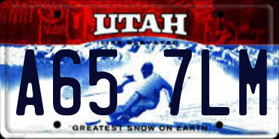 UT license plate A657LM