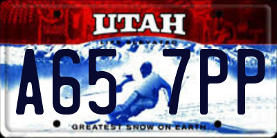 UT license plate A657PP