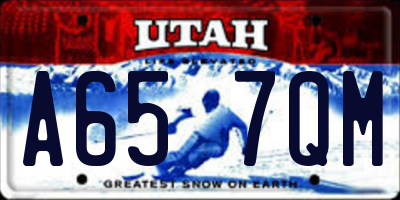 UT license plate A657QM