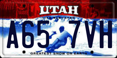 UT license plate A657VH