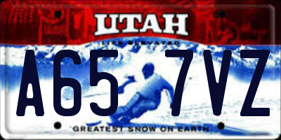 UT license plate A657VZ