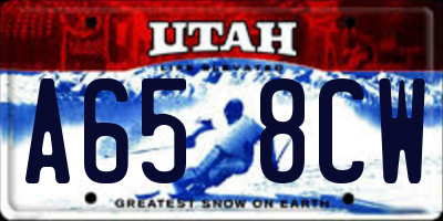 UT license plate A658CW