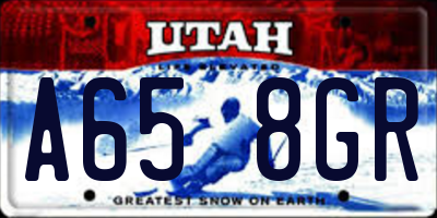 UT license plate A658GR
