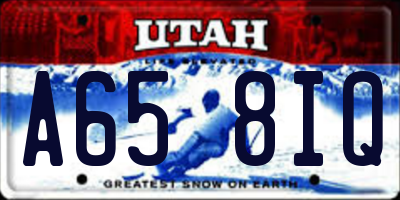 UT license plate A658IQ