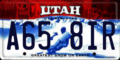 UT license plate A658IR
