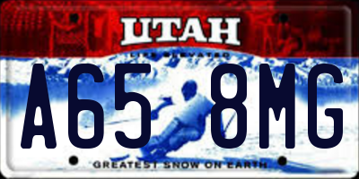 UT license plate A658MG