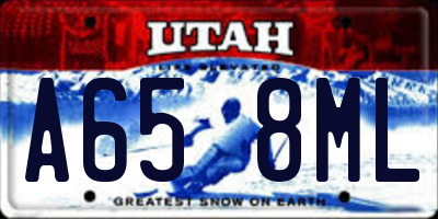 UT license plate A658ML
