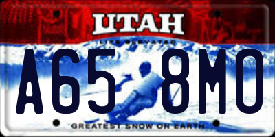 UT license plate A658MO