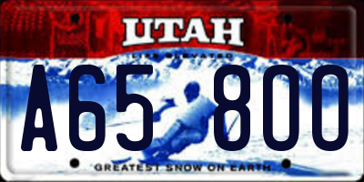 UT license plate A658OO