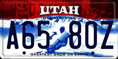 UT license plate A658OZ