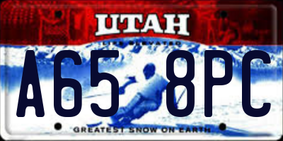 UT license plate A658PC