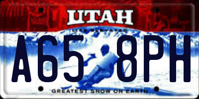 UT license plate A658PH