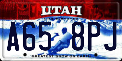 UT license plate A658PJ