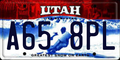 UT license plate A658PL