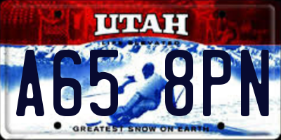 UT license plate A658PN