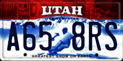 UT license plate A658RS