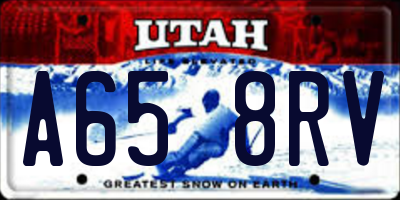UT license plate A658RV