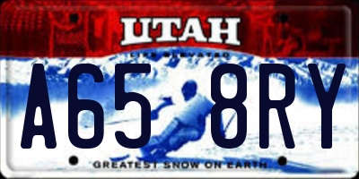 UT license plate A658RY