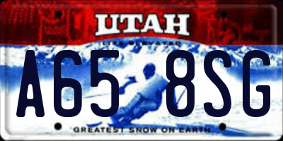 UT license plate A658SG